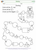 Mathematics - Kindergarten - Worksheet: Sorting