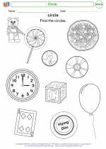 Mathematics - Kindergarten - Worksheet: Circle