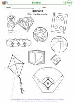 Mathematics - Kindergarten - Worksheet: Diamond