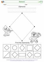 Mathematics - Kindergarten - Worksheet: Diamond