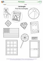 Mathematics - Kindergarten - Worksheet: Rectangle