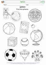 Mathematics - Kindergarten - Worksheet: Sphere