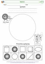 Mathematics - Kindergarten - Worksheet: Sphere