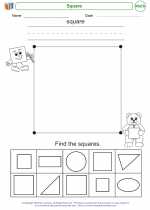 Mathematics - Kindergarten - Worksheet: Square