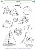 Mathematics - Kindergarten - Worksheet: Triangle