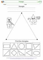 Mathematics - Kindergarten - Worksheet: Triangle