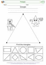 Mathematics - Kindergarten - Worksheet: Triangle