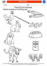 Science - Kindergarten - Worksheet: Farm & Zoo