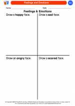 Science - Kindergarten - Worksheet: Feelings and Emotions