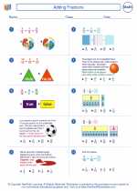 adding fractions sixth grade math worksheets and answer