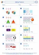 Mathematics - Sixth Grade - Worksheet: Adding Fractions