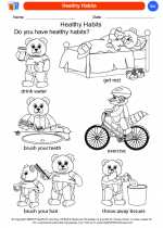 Science - Kindergarten - Worksheet: Healthy Habits