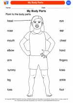 Science - Kindergarten - Worksheet: My Body Parts