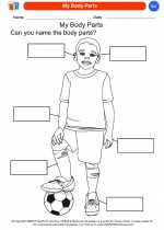 Science - Kindergarten - Worksheet: My Body Parts