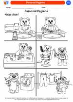 Science - Kindergarten - Worksheet: Personal Hygiene