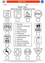 Science - Kindergarten - Worksheet: Signs I See