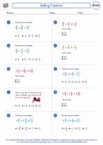 Mathematics - Sixth Grade - Worksheet: Adding Fractions