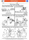 Science - Kindergarten - Worksheet: Nonliving things