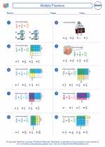 Mathematics - Sixth Grade - Worksheet: Multiply Fractions