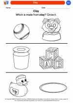 Science - Kindergarten - Worksheet: Clay