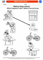 Science - Kindergarten - Worksheet: Making Observations