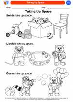 Science - Kindergarten - Worksheet: Taking Up Space