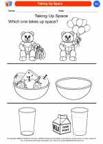 Science - Kindergarten - Worksheet: Taking Up Space