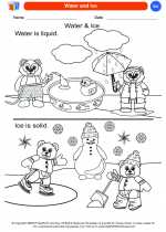 Science - Kindergarten - Worksheet: Water and Ice