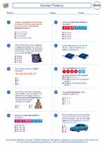 Mathematics - Sixth Grade - Worksheet: Number Patterns