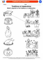 Science - Kindergarten - Worksheet: Traditions and Celebrations