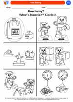 Science - Kindergarten - Worksheet: How heavy