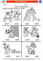 Science - Kindergarten - Worksheet: How Things Move