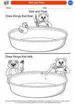 Science - Kindergarten - Worksheet: Sink and Float