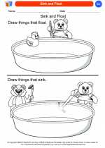 Science - Kindergarten - Worksheet: Sink and Float