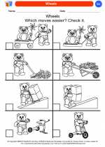 Science - Kindergarten - Worksheet: Wheels