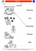 Science - Kindergarten - Worksheet: Calendar