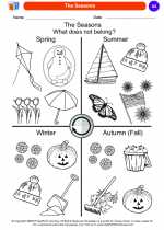 Science - Kindergarten - Worksheet: The Seasons