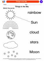 Science - Kindergarten - Worksheet: Things in the Sky