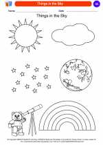 Science - Kindergarten - Worksheet: Things in the Sky