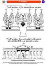 Social Studies - Kindergarten - Worksheet: The President