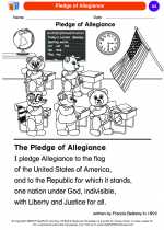 Social Studies - Kindergarten - Worksheet: Pledge of Allegiance
