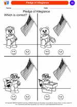 Social Studies - Kindergarten - Worksheet: Pledge of Allegiance