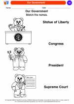 Social Studies - Kindergarten - Worksheet: Our Government