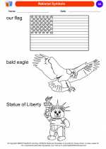 Social Studies - Kindergarten - Worksheet: National Symbols