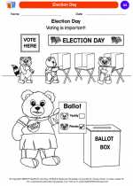 Social Studies - Kindergarten - Worksheet: Election Day