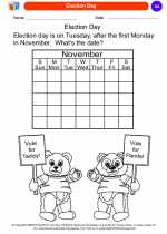 Social Studies - Kindergarten - Worksheet: Election Day