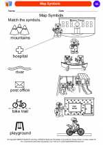 Social Studies - Kindergarten - Worksheet: Map Symbols