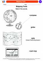 Social Studies - Kindergarten - Worksheet: Mapping Tools