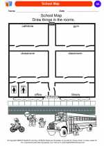 Social Studies - Kindergarten - Worksheet: School Map