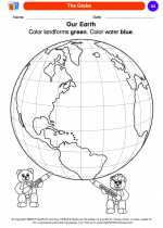 Social Studies - Kindergarten - Worksheet: The Globe